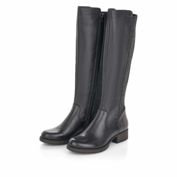 Stable base Frost Season Rieker Women's Faith Tall Boot - Black