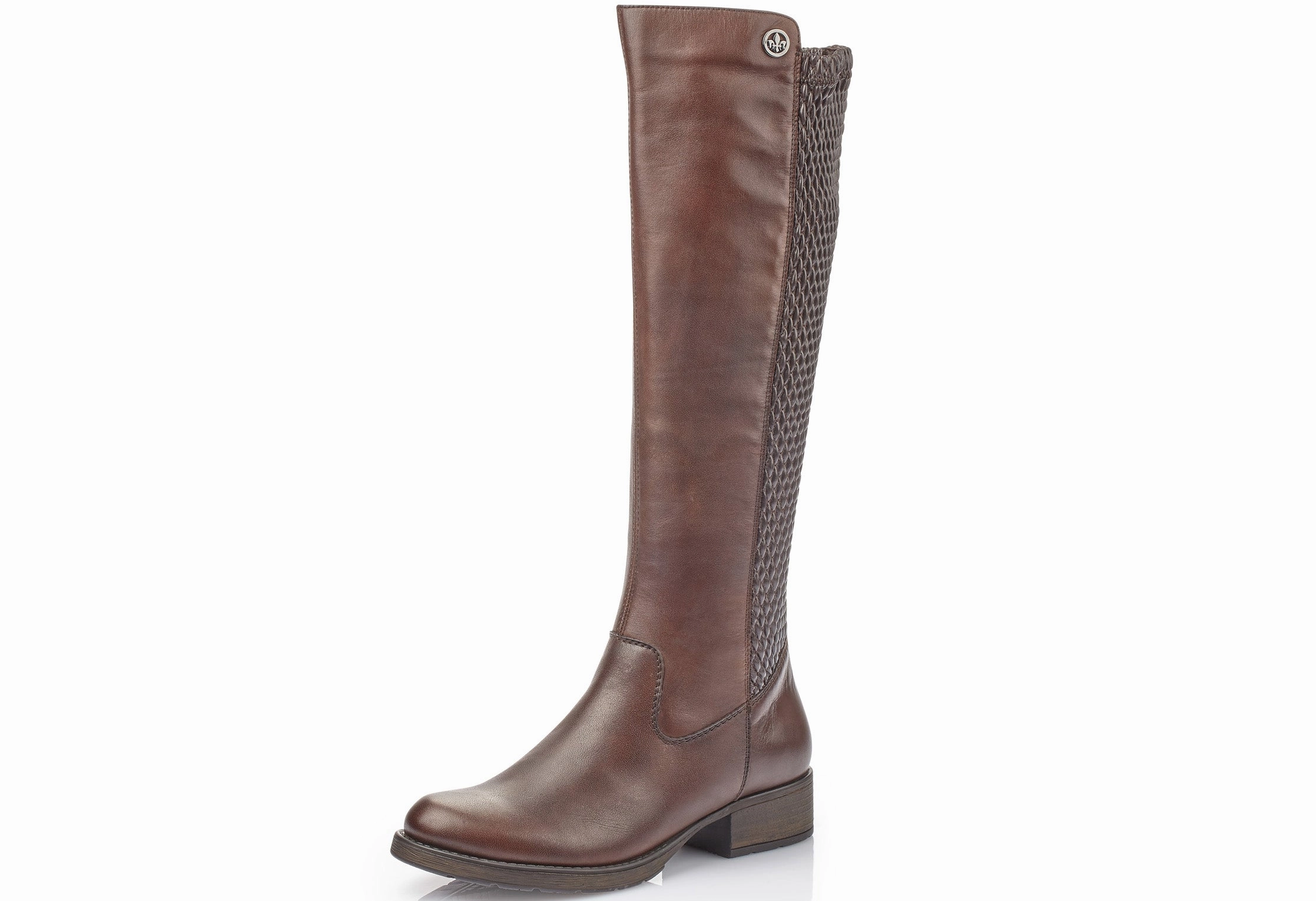 Rieker Women's Faith Tall Boot - Brown Cozy Lined Cool Look