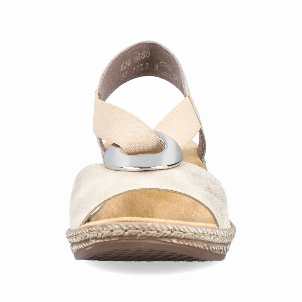 Modern Glow Rieker Women's Fanni Wedge Slingback Sandals - Muschel