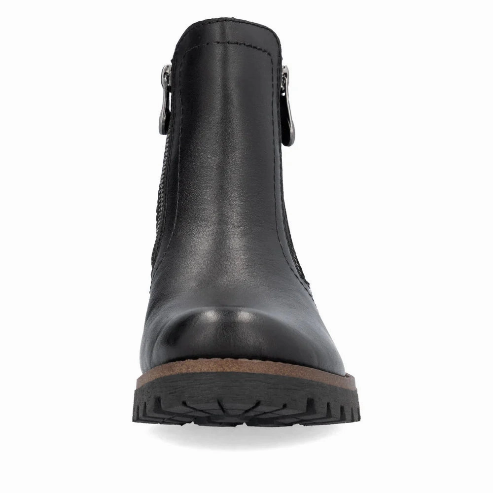 Mud Defense Long Walks Rieker Women's Payton 56 Ankle Boot - Black
