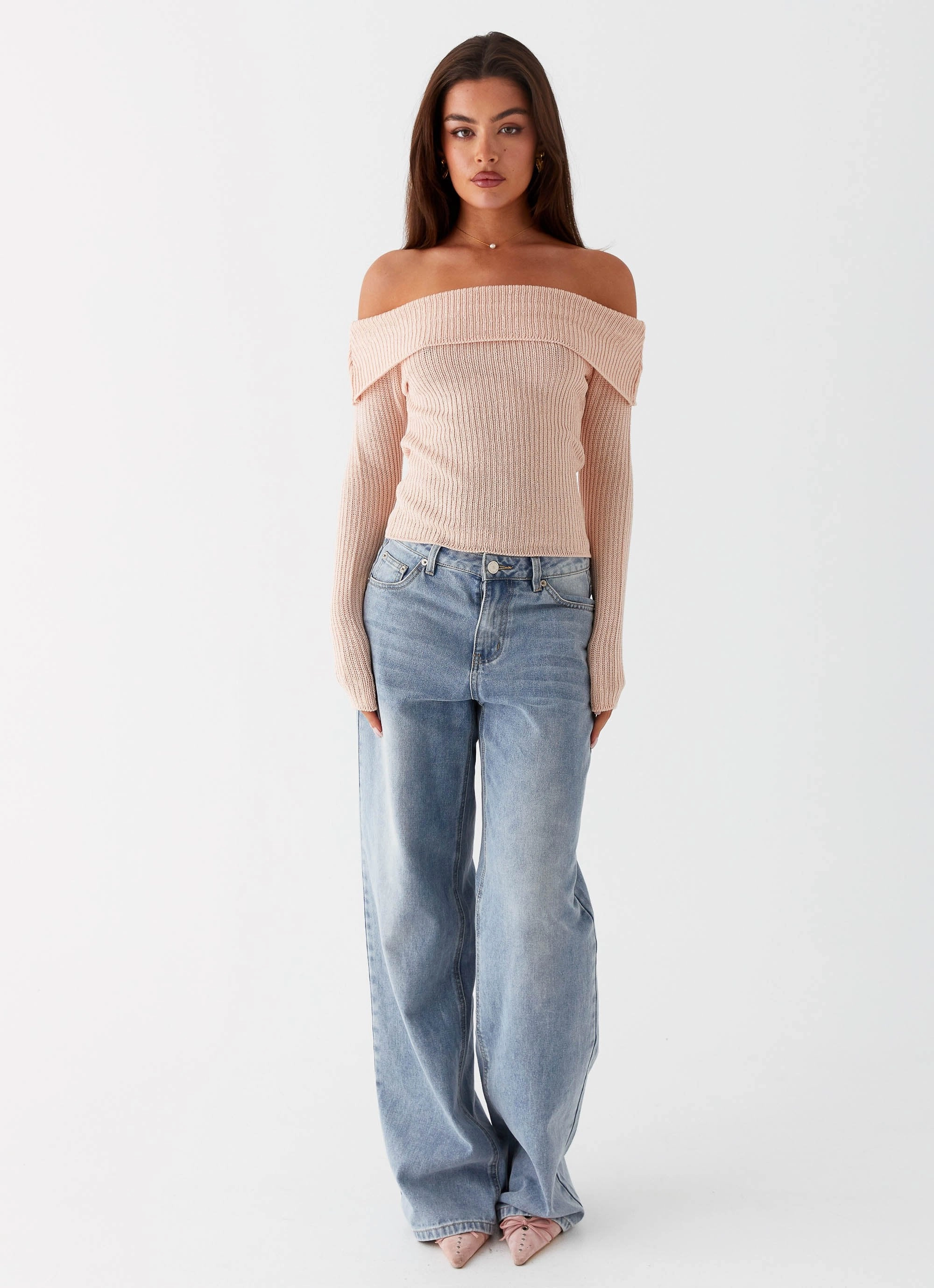 Rina Long Sleeve Knit Top - Blush Day - Wear Exclusive