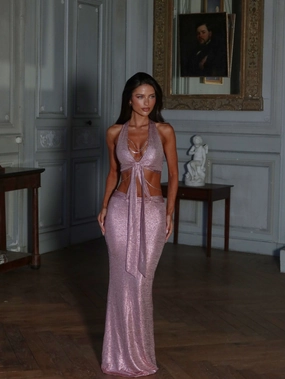 ZELLA MAXI DRESS METALLIC PINK Soft Wear
