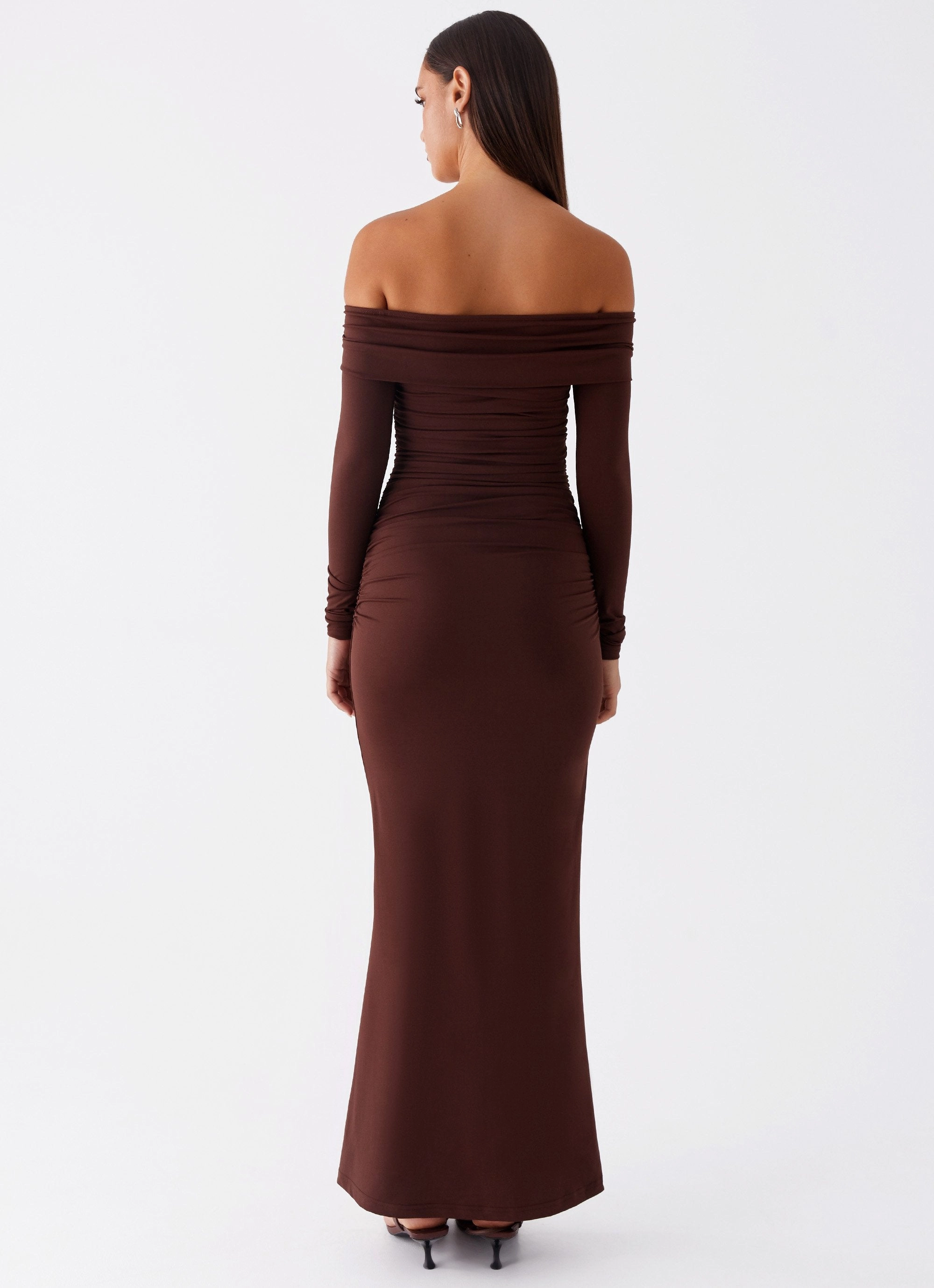 Rudy Long Sleeve Maxi Dress - Chocolate Soft Air