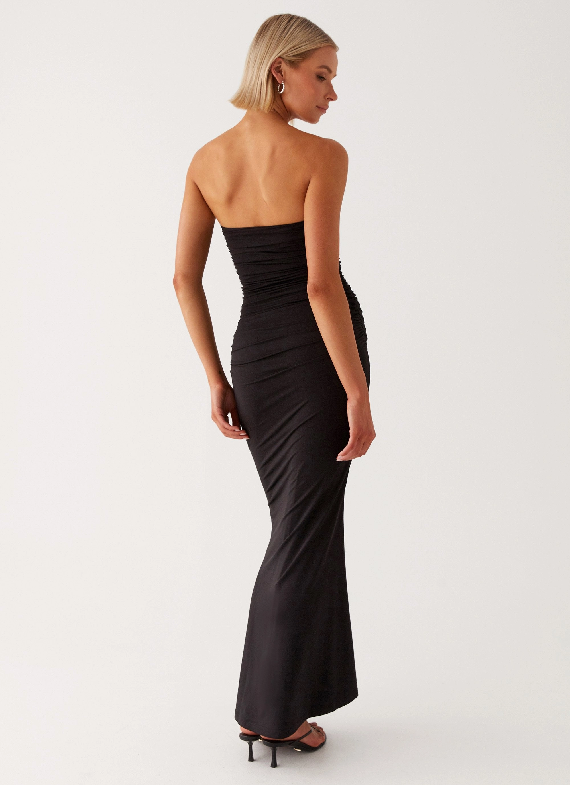 Wrap Charm Event Mood Rudy Maxi Dress - Black