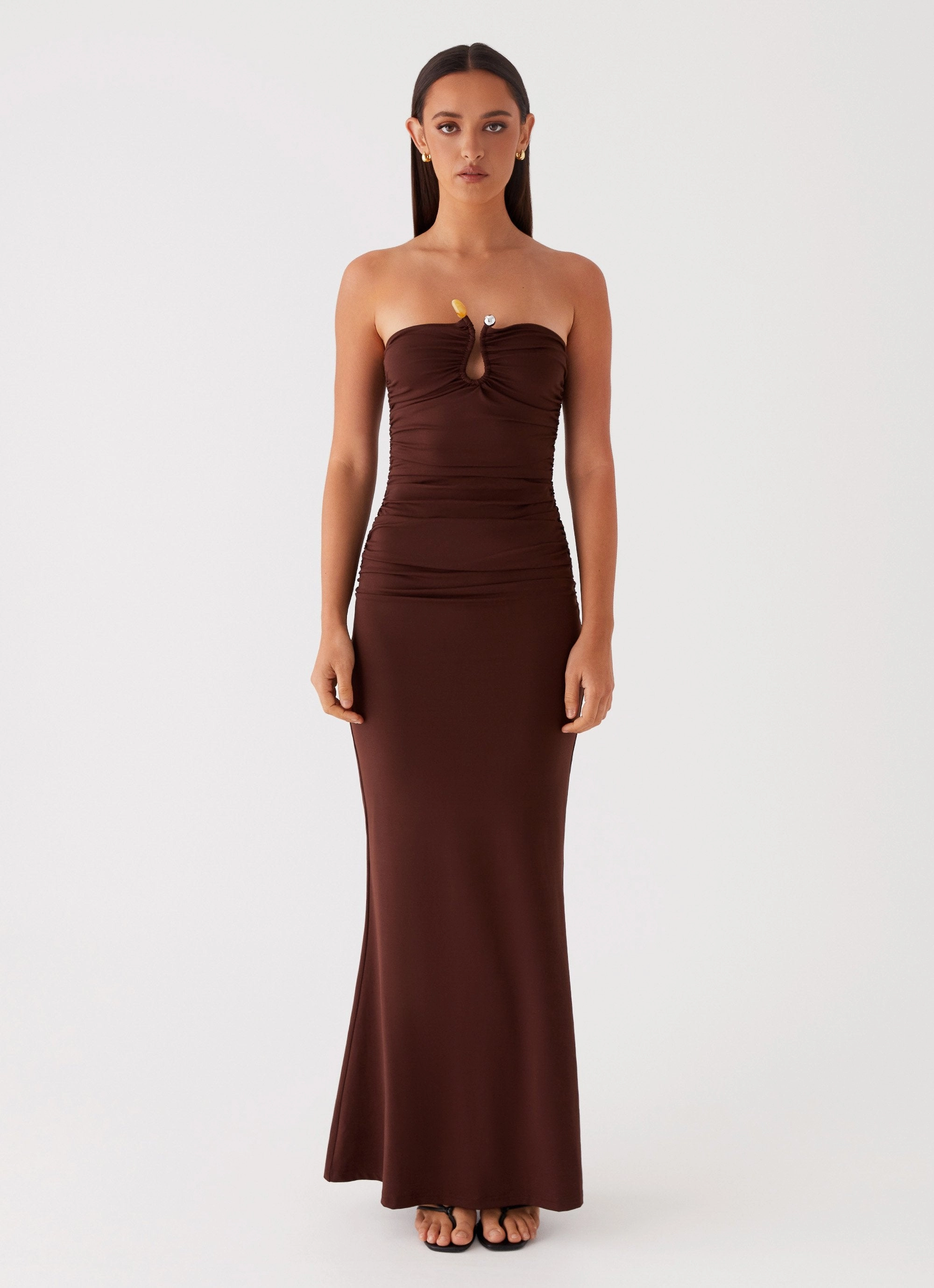 Rudy Maxi Dress - Brown Timeless Layer Fall Piece