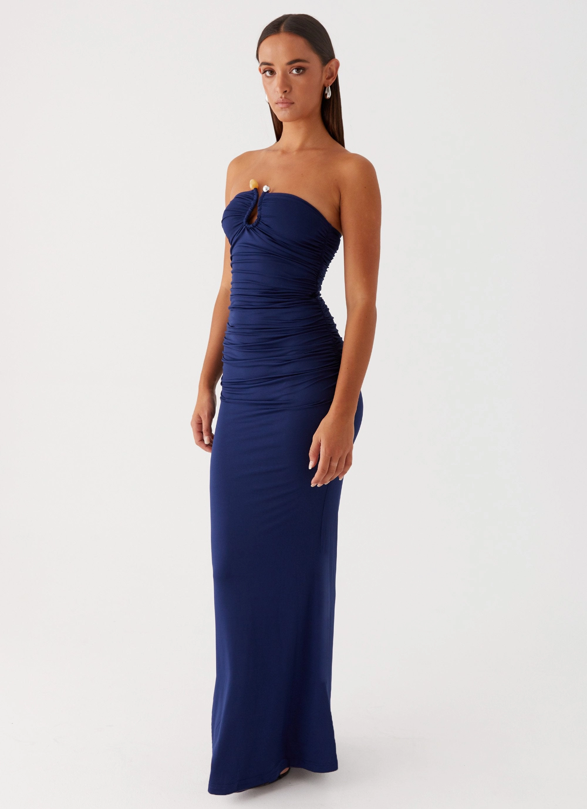 Rudy Maxi Dress - Navy Slimming Shape