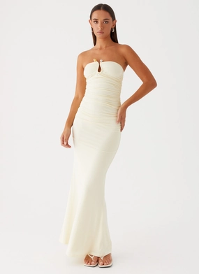 Luxe Fabric Rudy Maxi Dress - Yellow