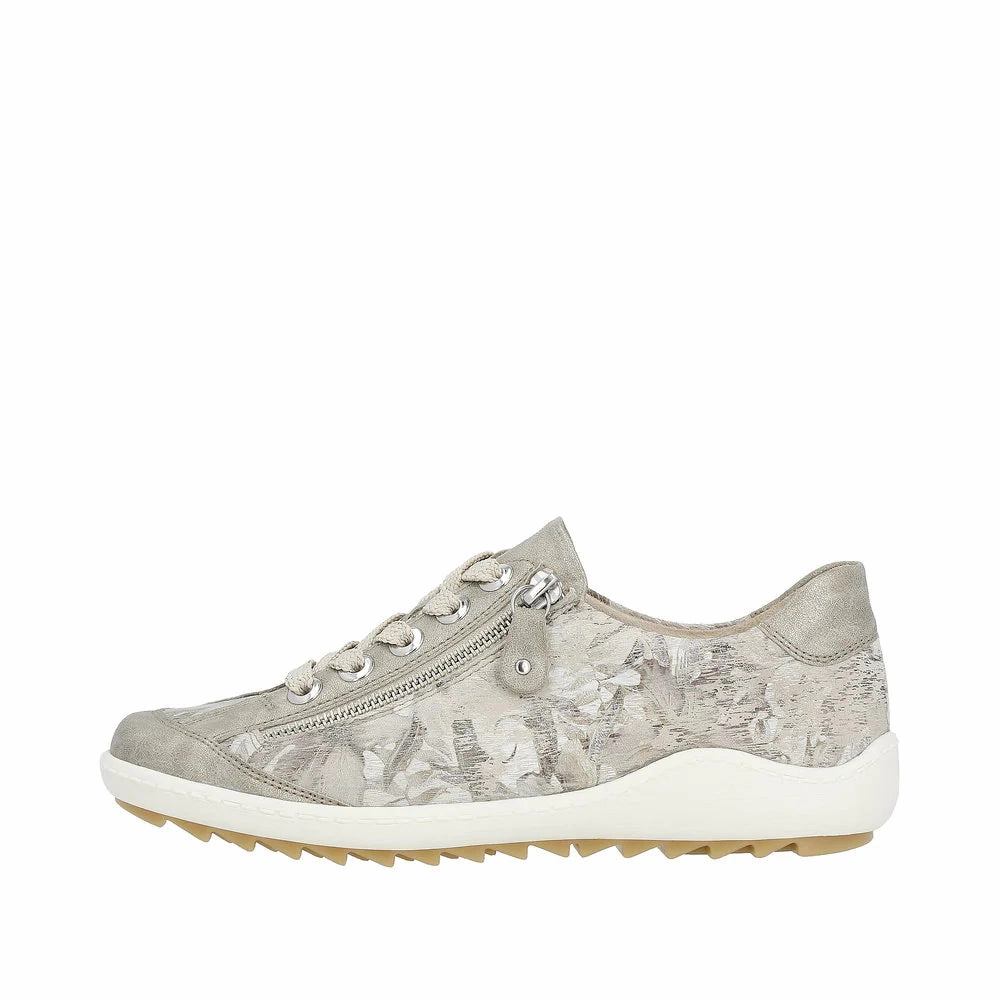 Park Walk Remonte by Rieker Women's Liv II Sneakers - Pearle/Beige Metallic