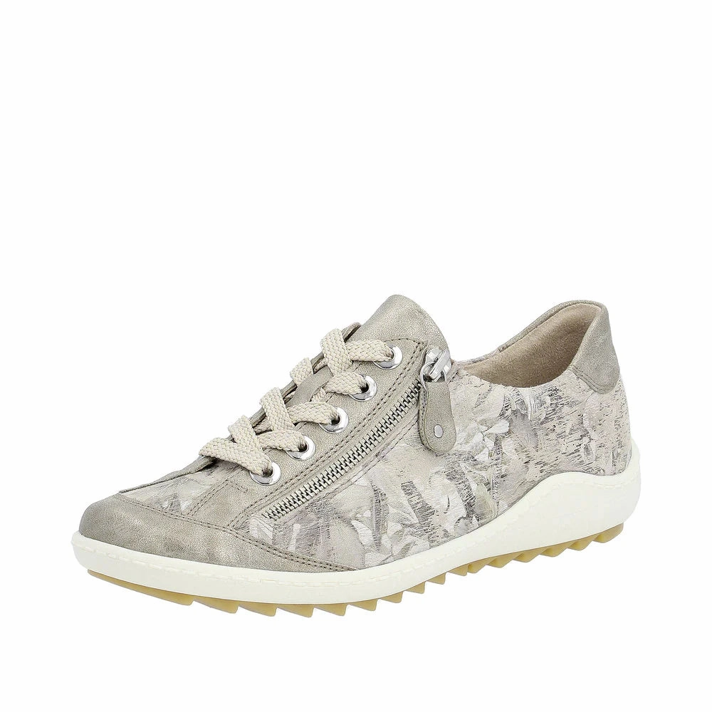 Remonte by Rieker Women's Liv II Sneakers - Pearle/Beige Metallic Dusk Walk Fashion Fit