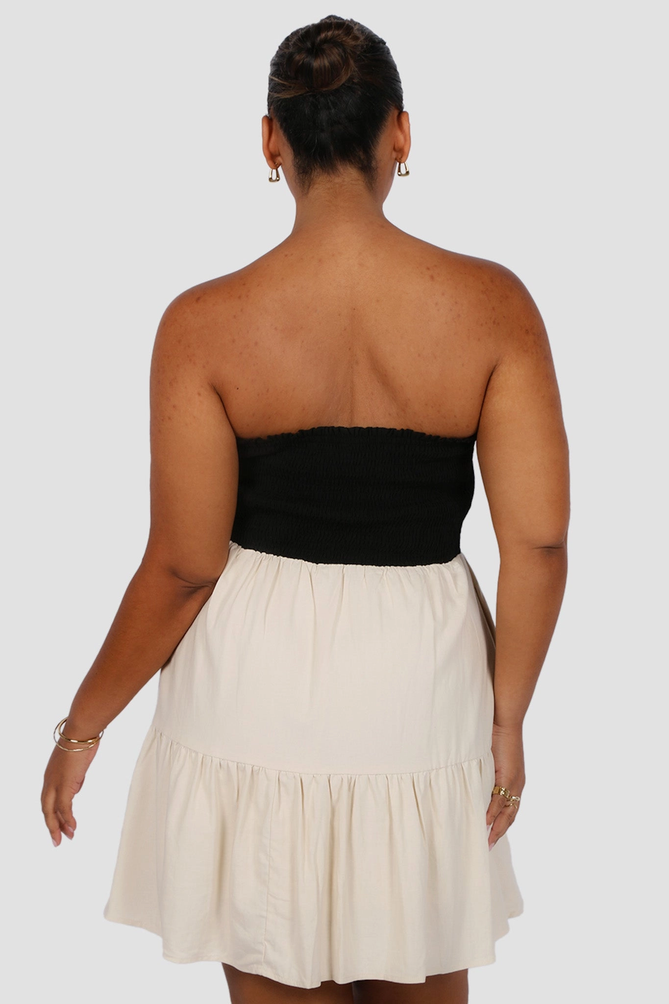 Wrap-Style RYLIN DRESS NEUTRAL/BLACK