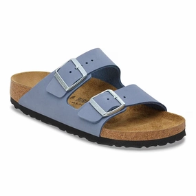 Shock Absorbing Indoor Wear Birkenstock Women's Nubuck Leather Arizona Sandal - Stone Blue