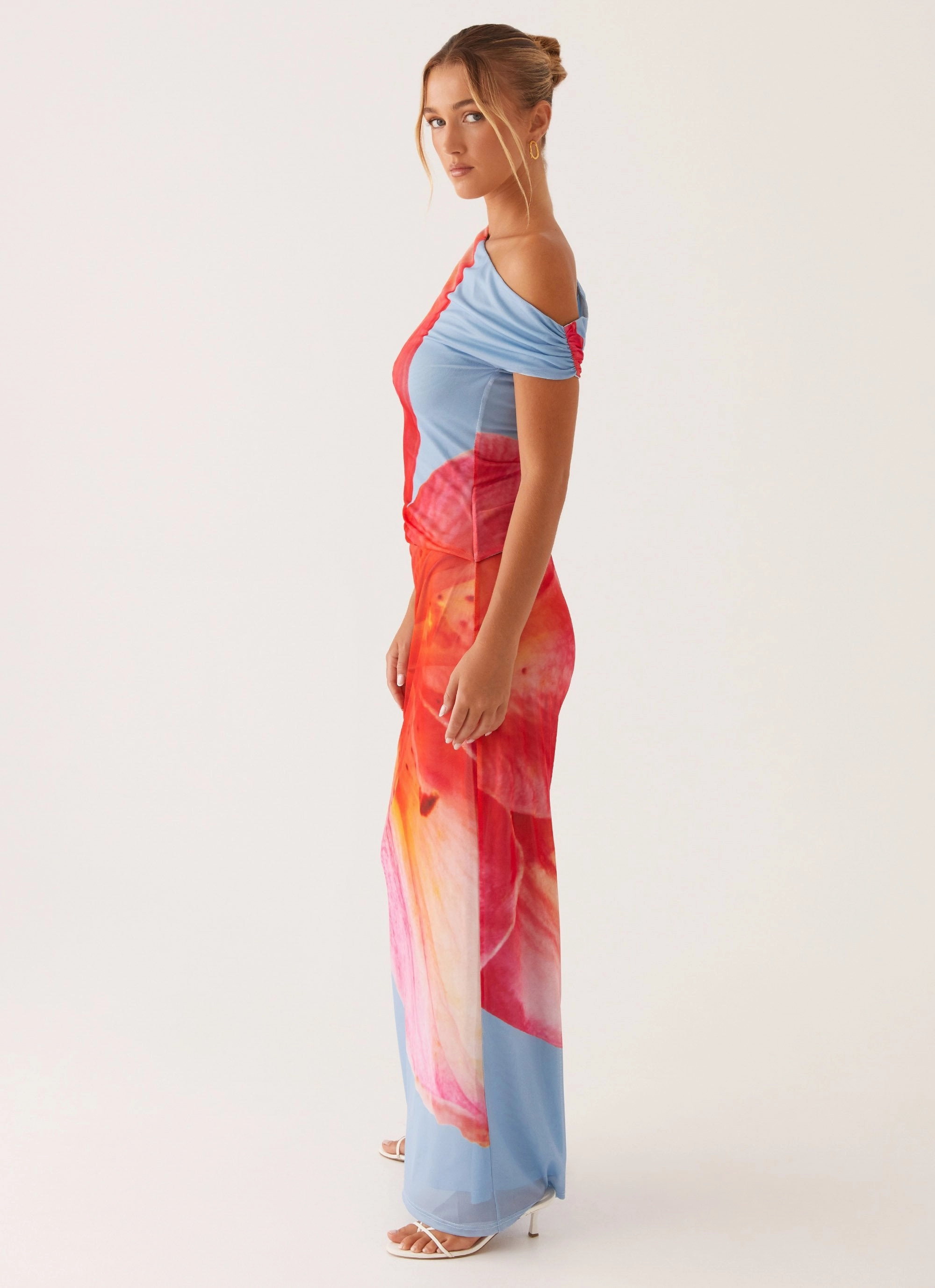 Santa Monica Maxi Dress - Blue Floral Classy Look