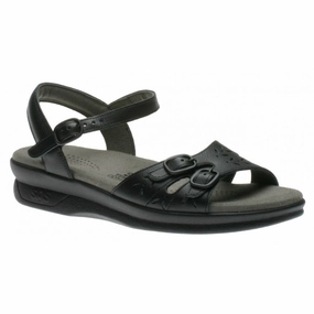 Summer Adventure Adjustable Backstrap Closure SAS Women's Duo Quarter Strap Sandal - Black