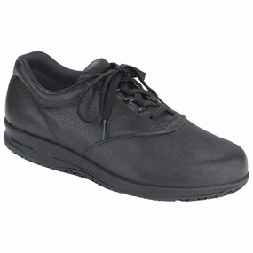 SAS Women's Liberty Slip Resistant Sneaker - Black Cushioned ride Peach Soft
