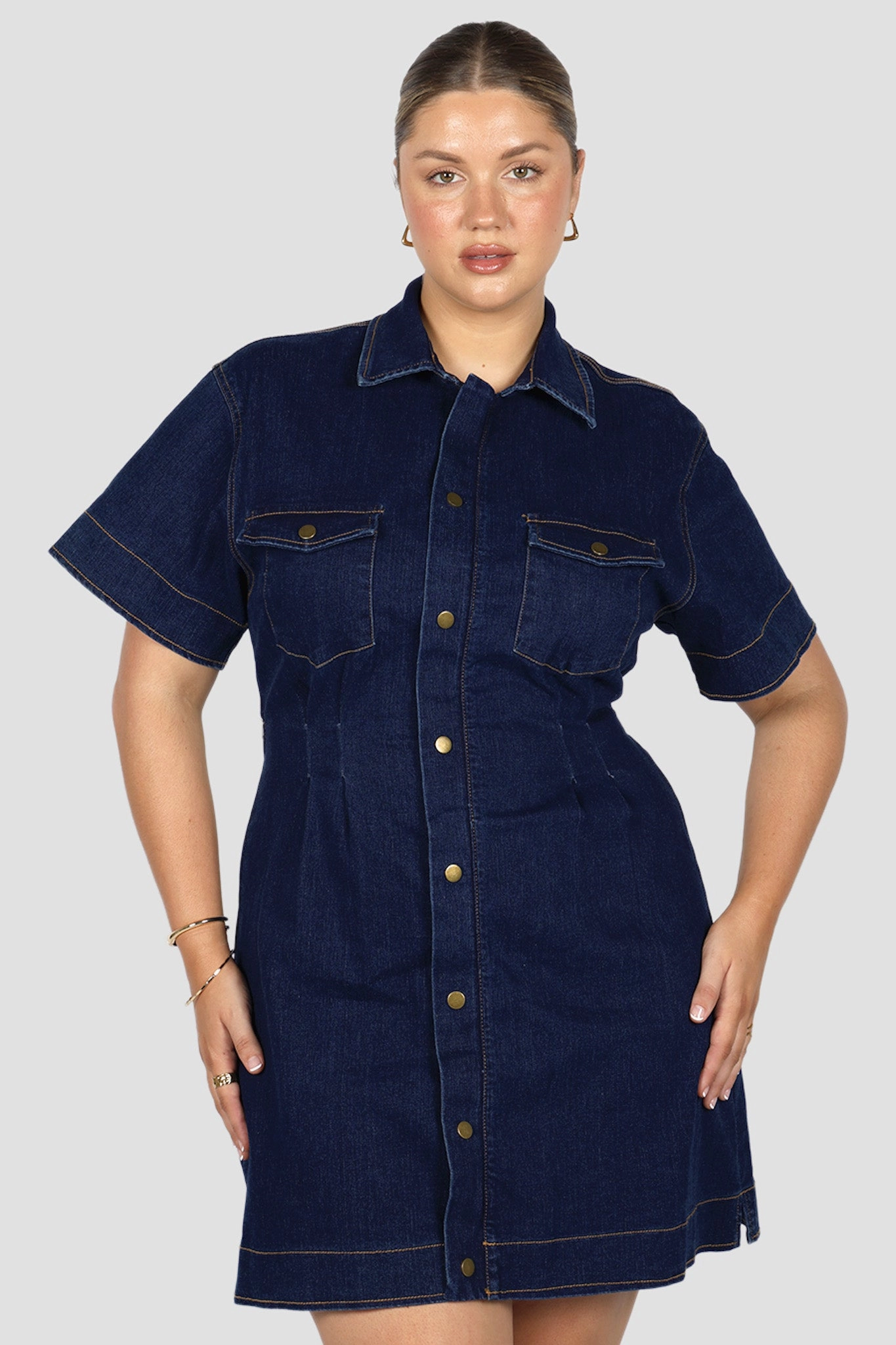 Texture Soft SAVEIRA DENIM DRESS MIDNIGHT