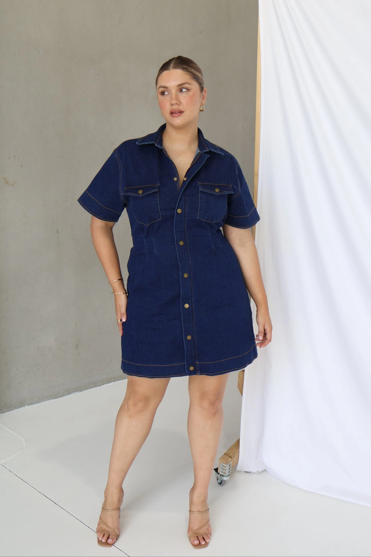 SAVEIRA DENIM DRESS MIDNIGHT Casual Layers