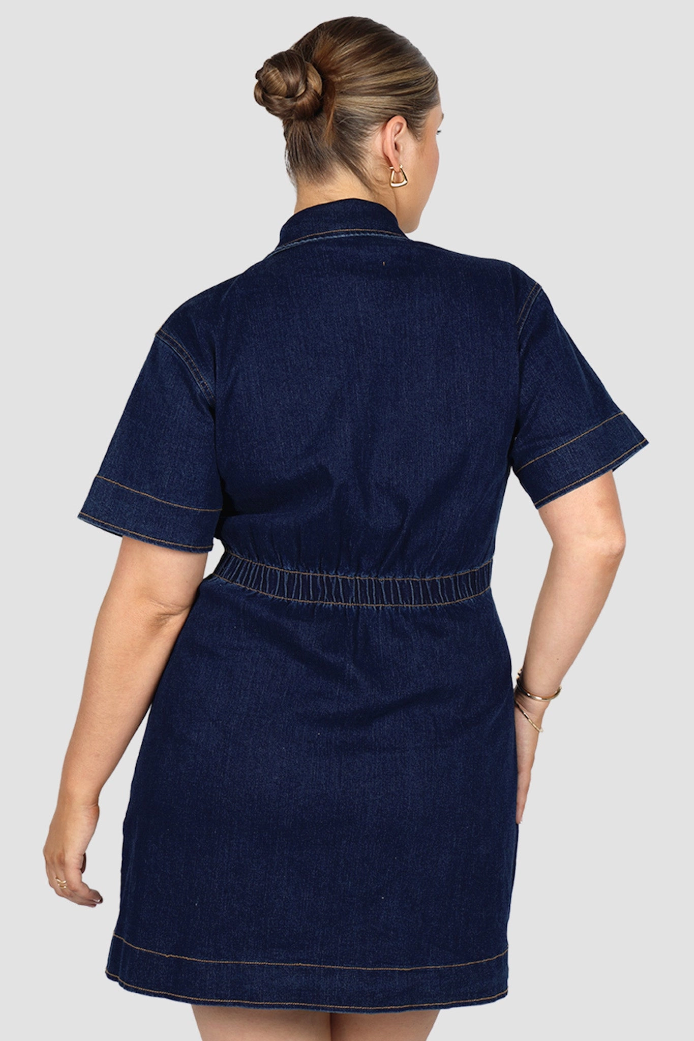Work Vibe Festival Mood SAVEIRA DENIM DRESS MIDNIGHT