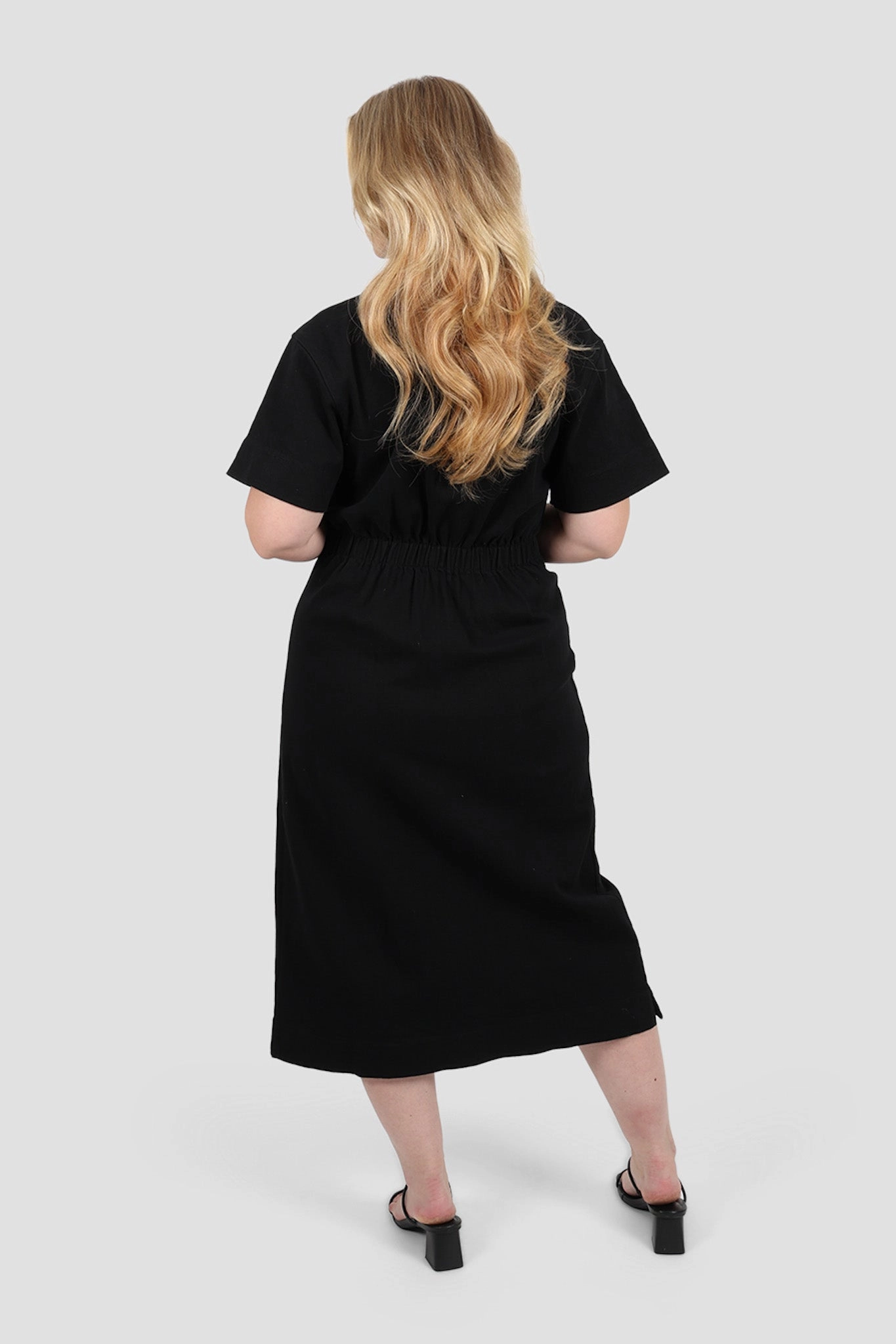 SAVEIRA DENIM MIDI DRESS BLACKOUT Go To Wear