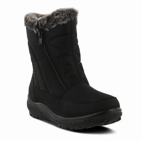 puncture resistant Slip Resistant Work Commute Spring Step Women's Flexus Persenia Waterproof Slip-Resistant Boot - Black