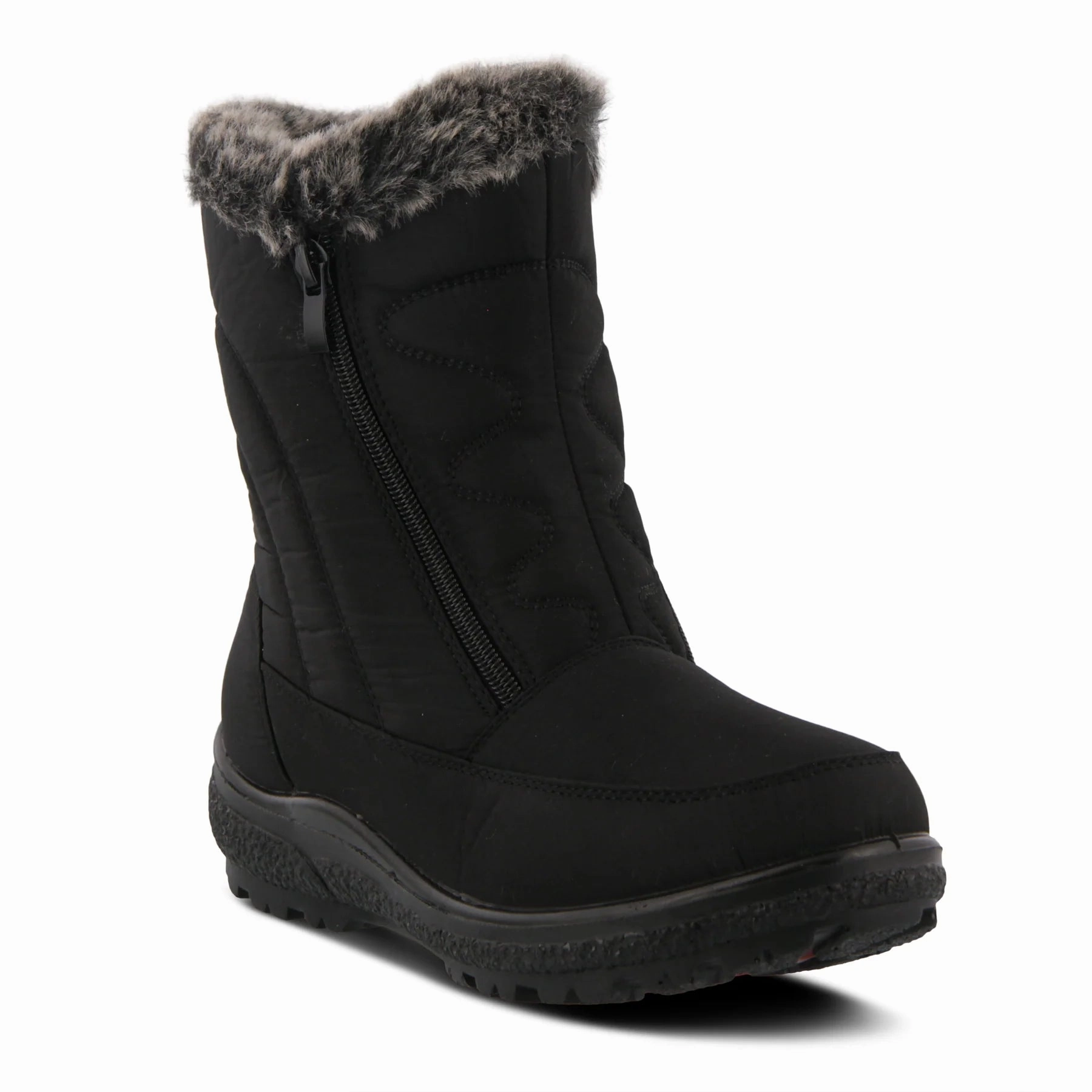 puncture resistant Slip Resistant Work Commute Spring Step Women's Flexus Persenia Waterproof Slip-Resistant Boot - Black