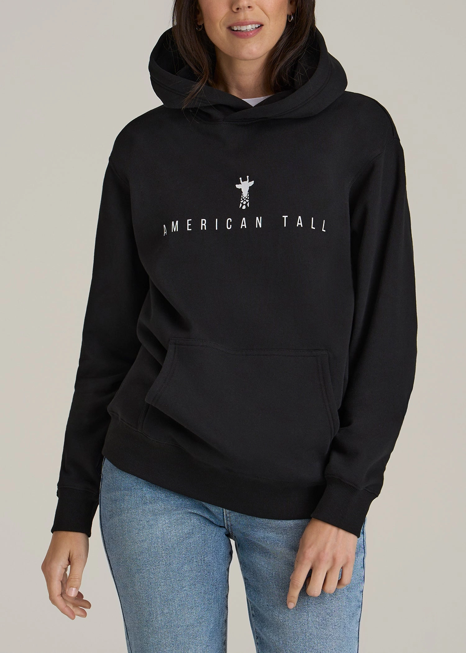 Easy to Carry product weekday wearability Logo Hoodie for Tall Women in Black