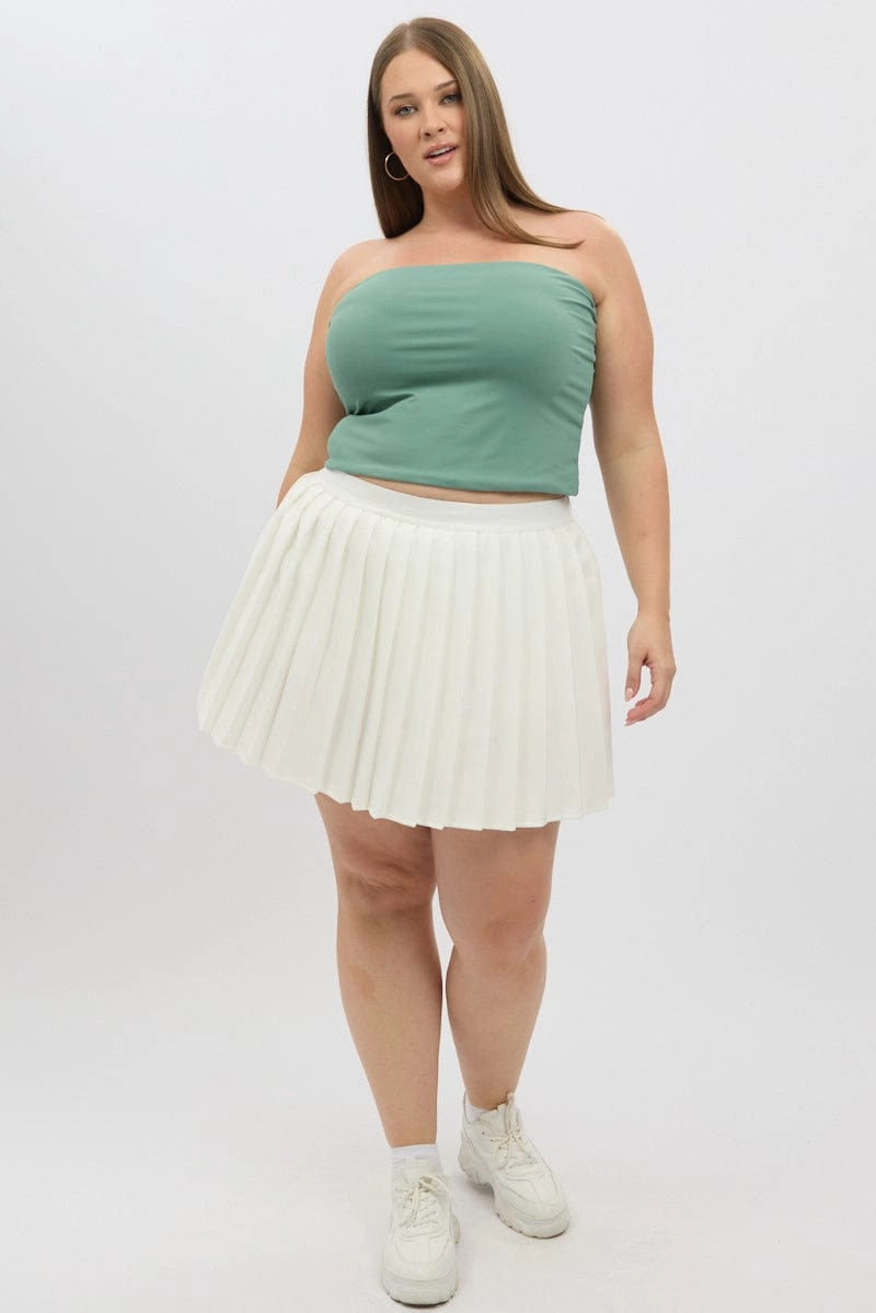 White Tennis Skirt Low Maintenance Fabric Year Round Style