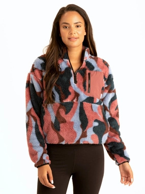 Katya Sherpa Half Zip Pullover Street Explorer Fit