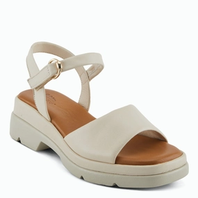 Spring Step Women's Huntington Memory Foam Sandals - Ivory Slide Fit
