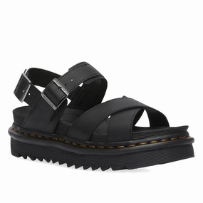 Comfortable beach sandals Shock Diffusing Heel Dr. Martens Women's Voss II Sandal - Black