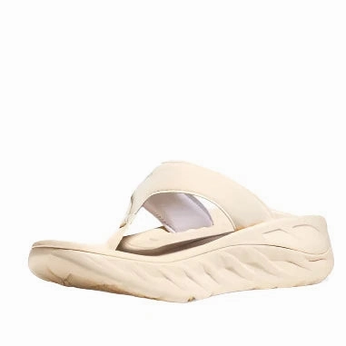 HOKA Women's Ora Recovery Flip Sandal - Vanilla/Lunar Rock Fresh Look
