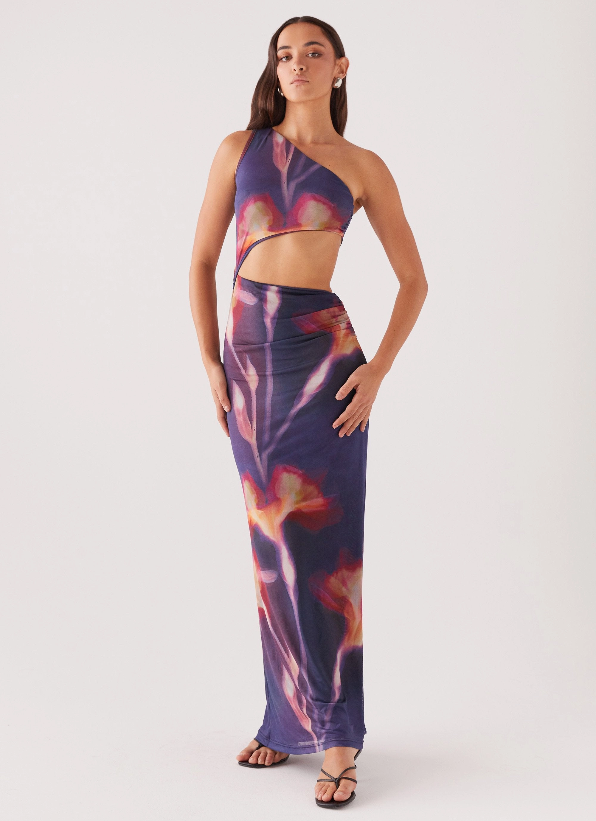 Shadows In The Sun Mesh Maxi Dress - Ember Rose ElasticWaistband Rural Charm