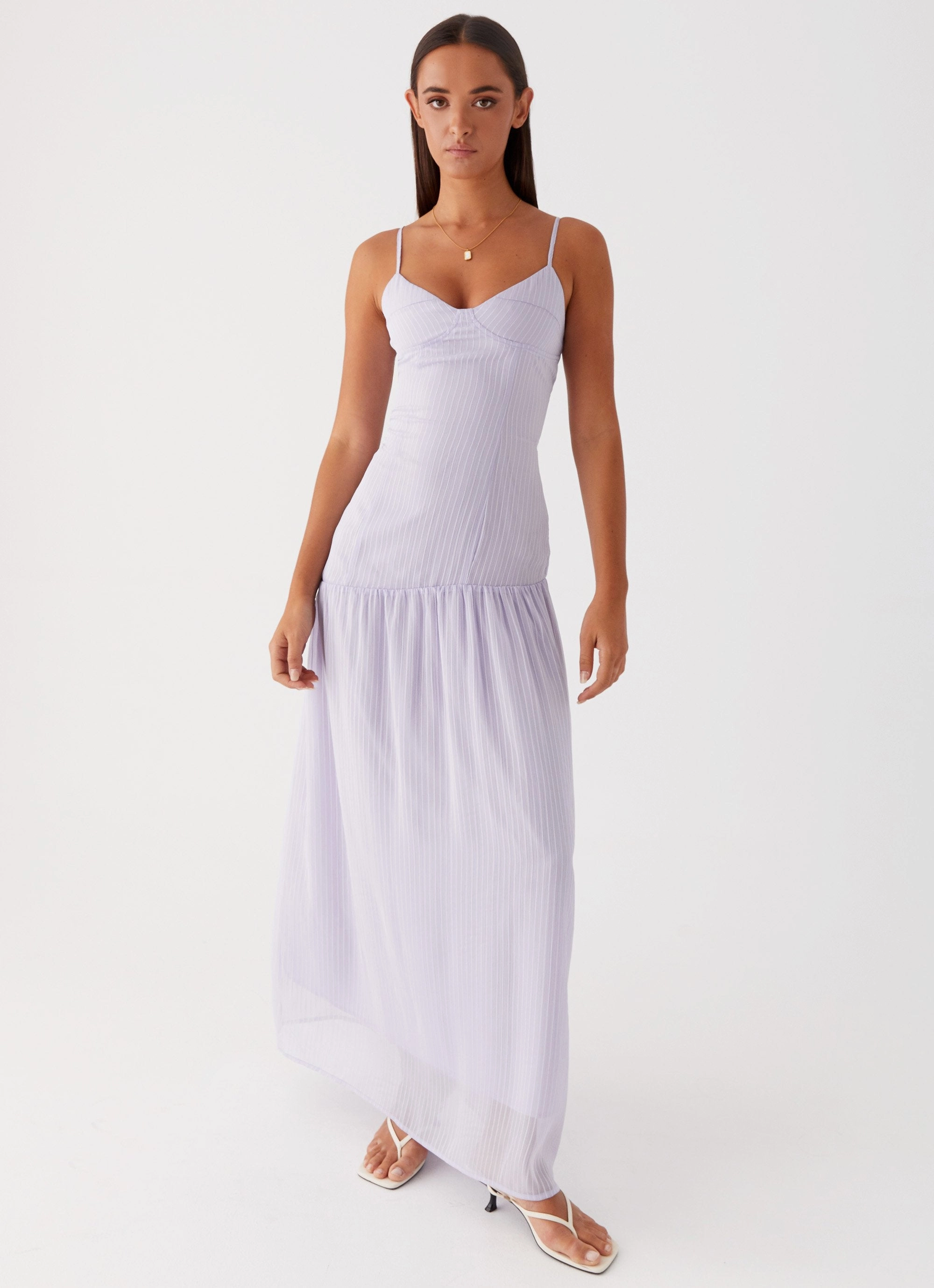 Shania Maxi Dress - Lavender Silky Layer