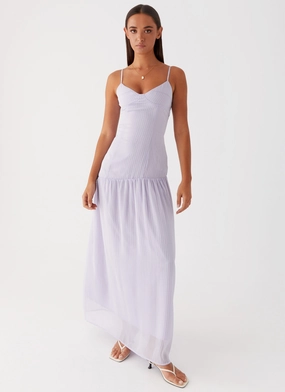 Shania Maxi Dress - Lavender Silky Layer