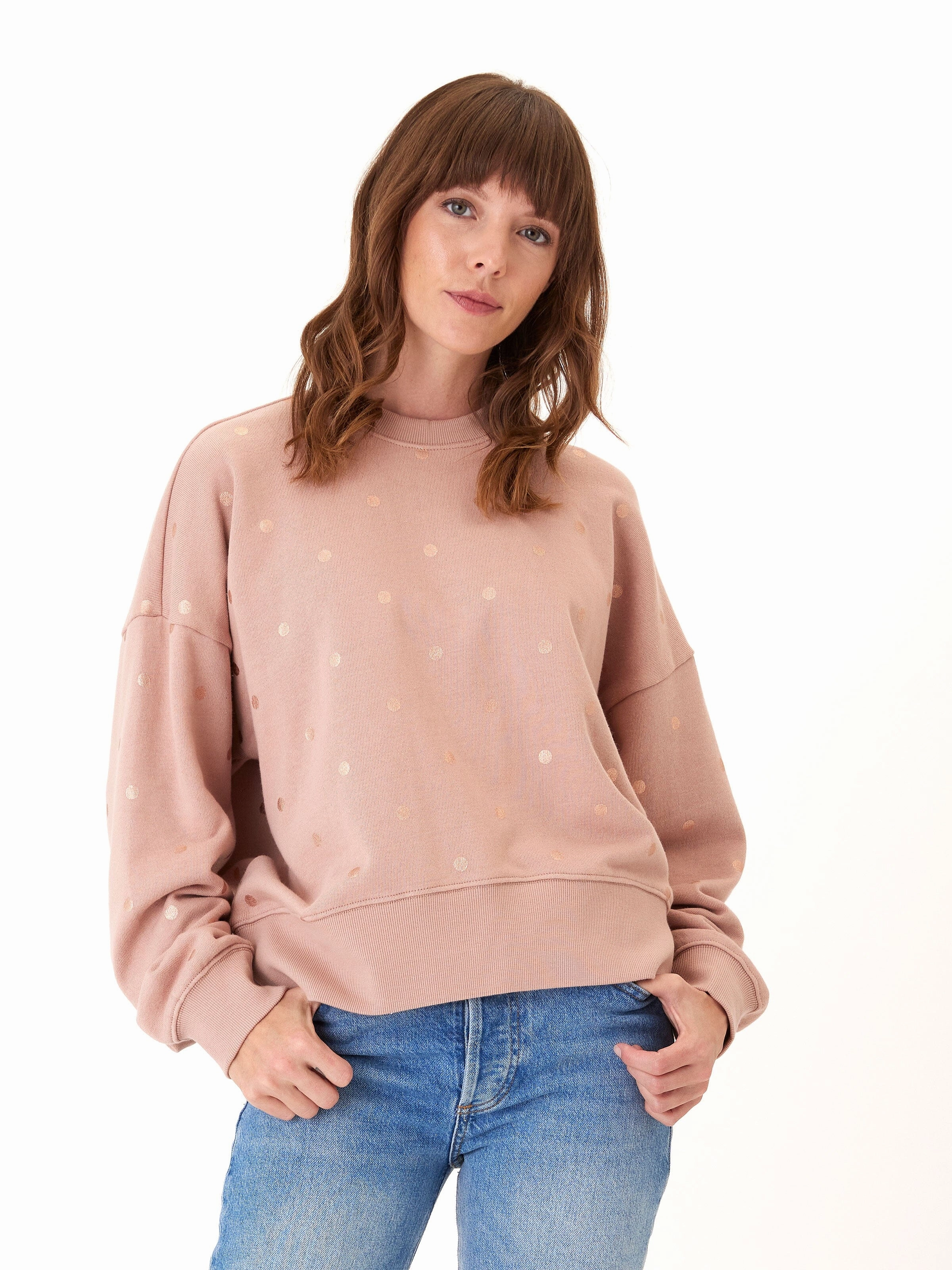Naia Metallic Dot Pullover Hooded Attachment