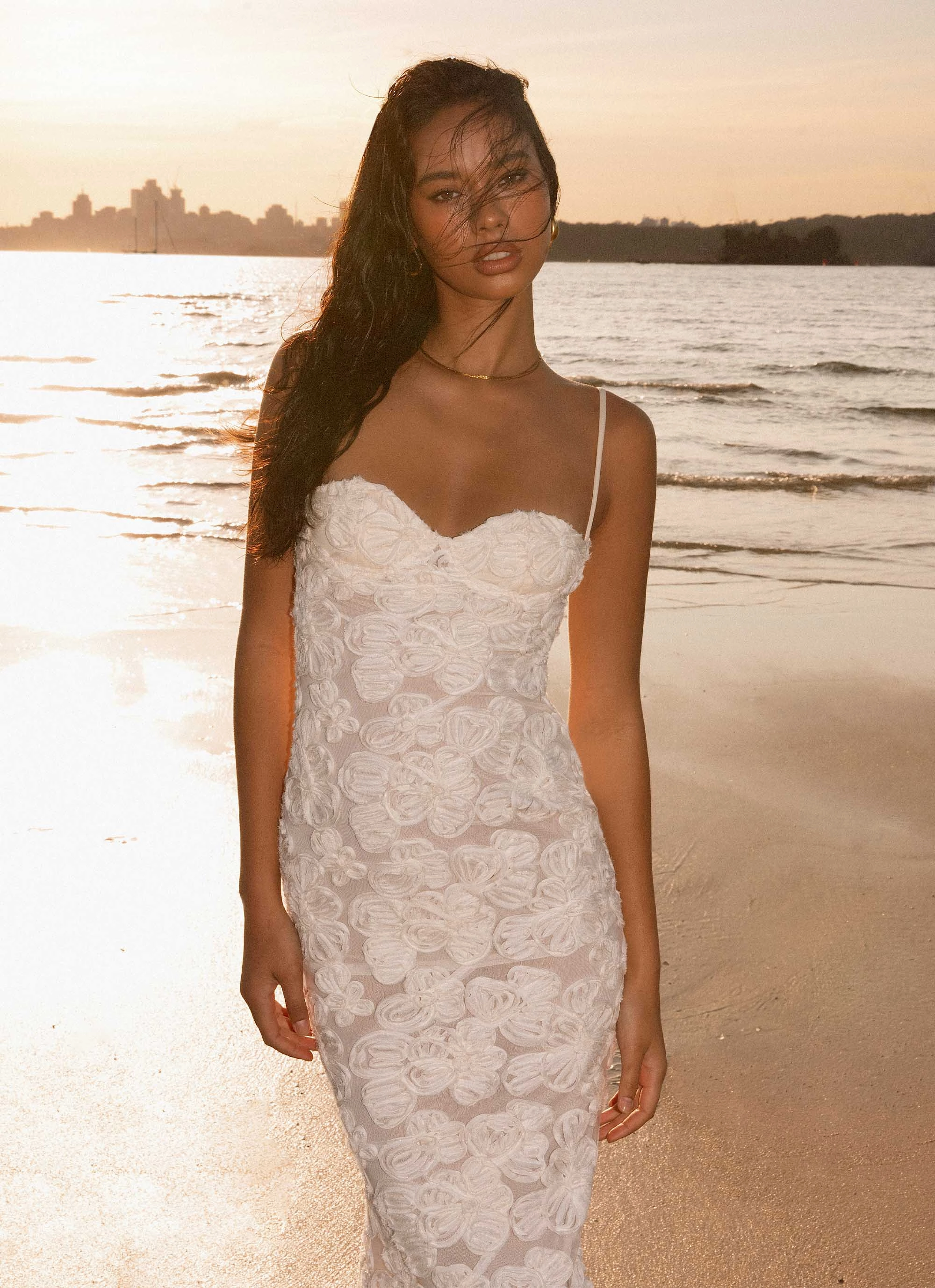That Girl Maxi Dress - Ivory Flowy summer gown