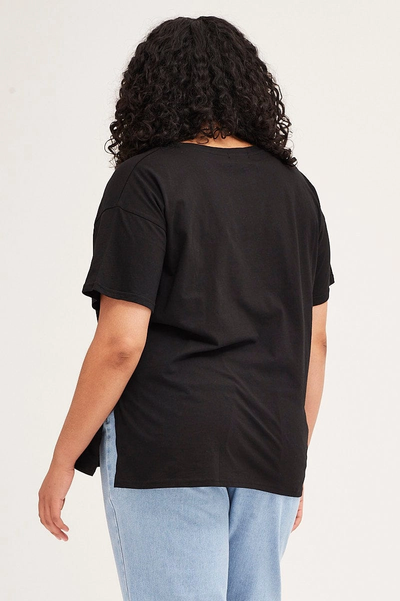 Chic Outfit Eco-friendly Black Short Sleeve Arizona Oversized T-shirt