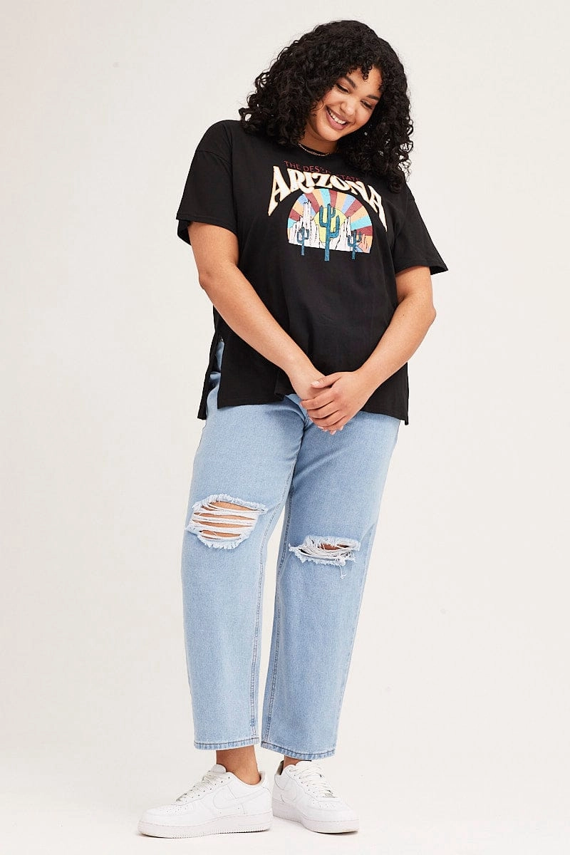 Black Short Sleeve Arizona Oversized T-shirt Sweat Absorbent OekoTexCertified