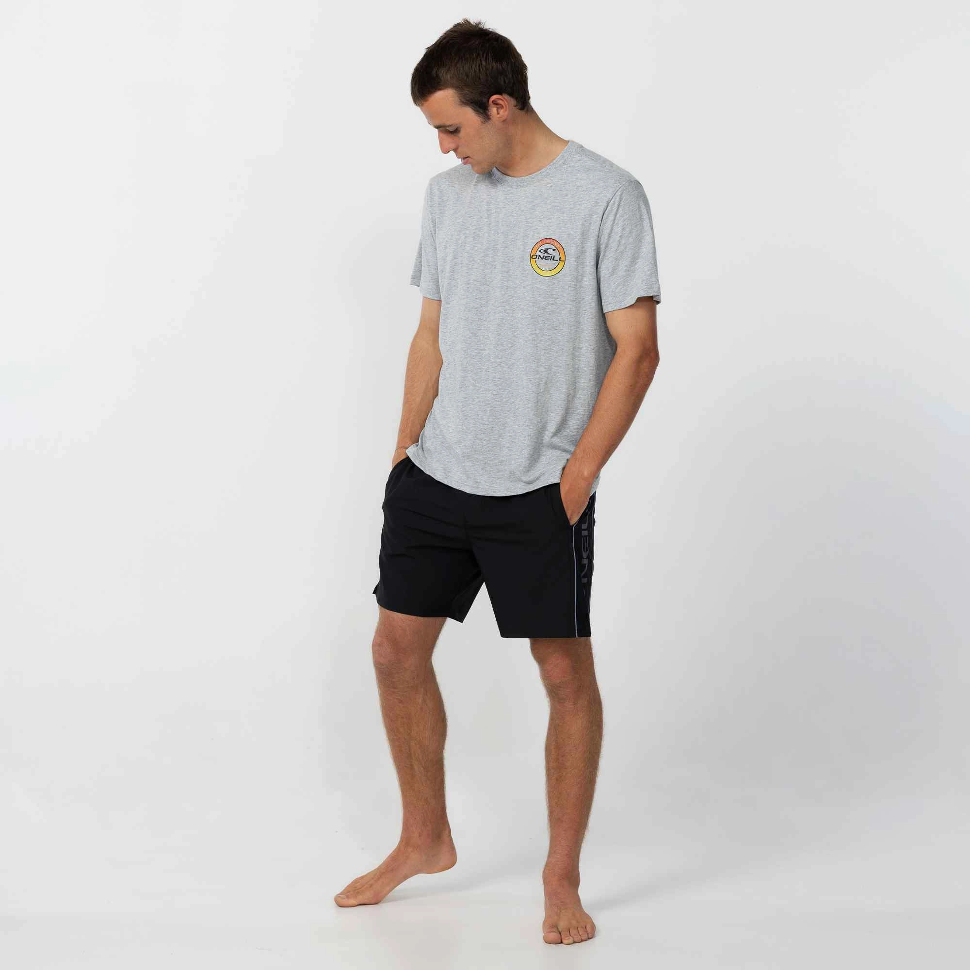 Layered Sleeve Coin Flip T-Shirt - Grey Marle