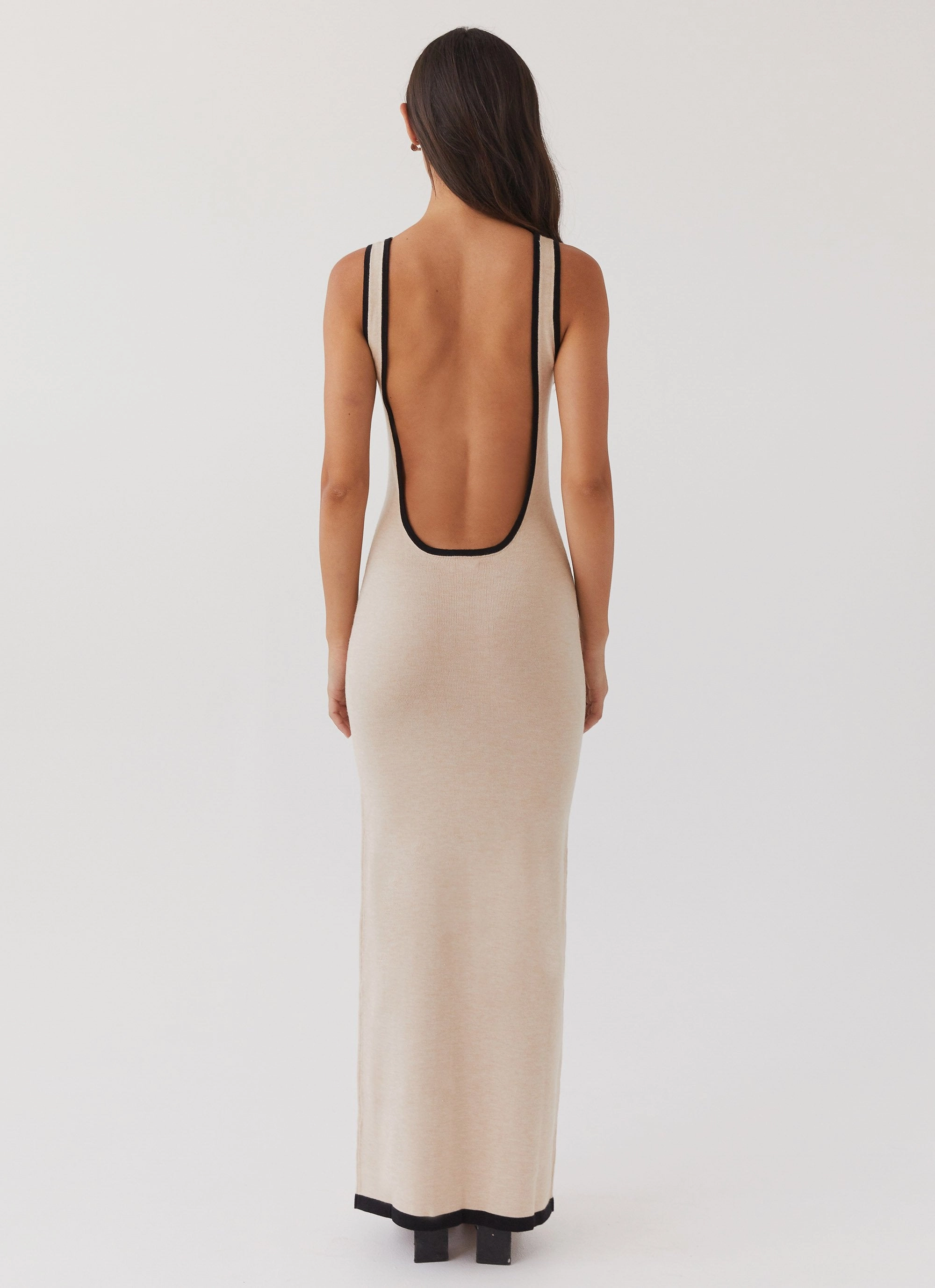 Lost In Paris Knit Maxi Dress - Tapioca Chill Mode All-Day Fit