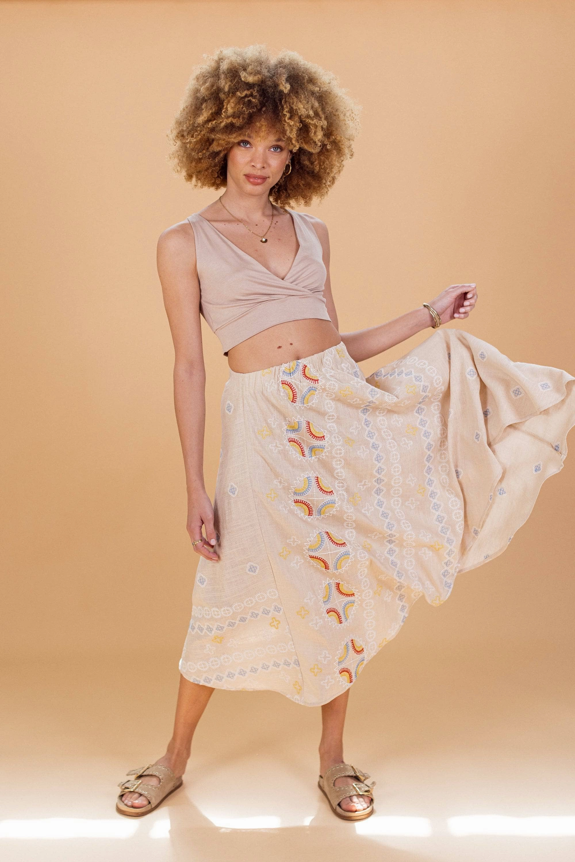 Skirt Sands Beige Timeless Wear Gentle Vibe