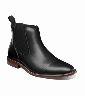 summer use Stacy Adams Men's Maury Cap Toe Chelsea Boot - Black
