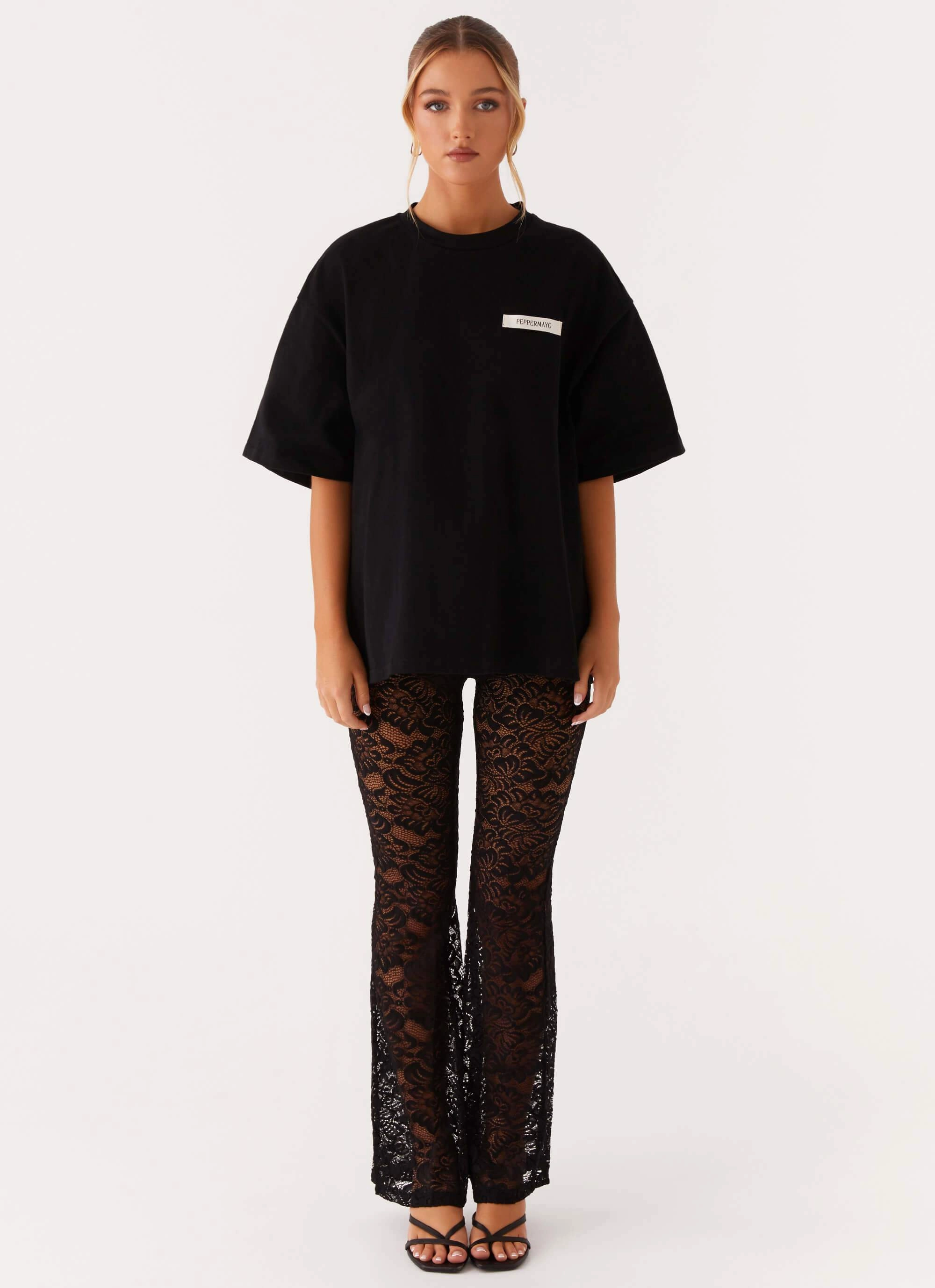 Signature Oversized Tee - Black EcoFriendlyDyes Easy Wear Look
