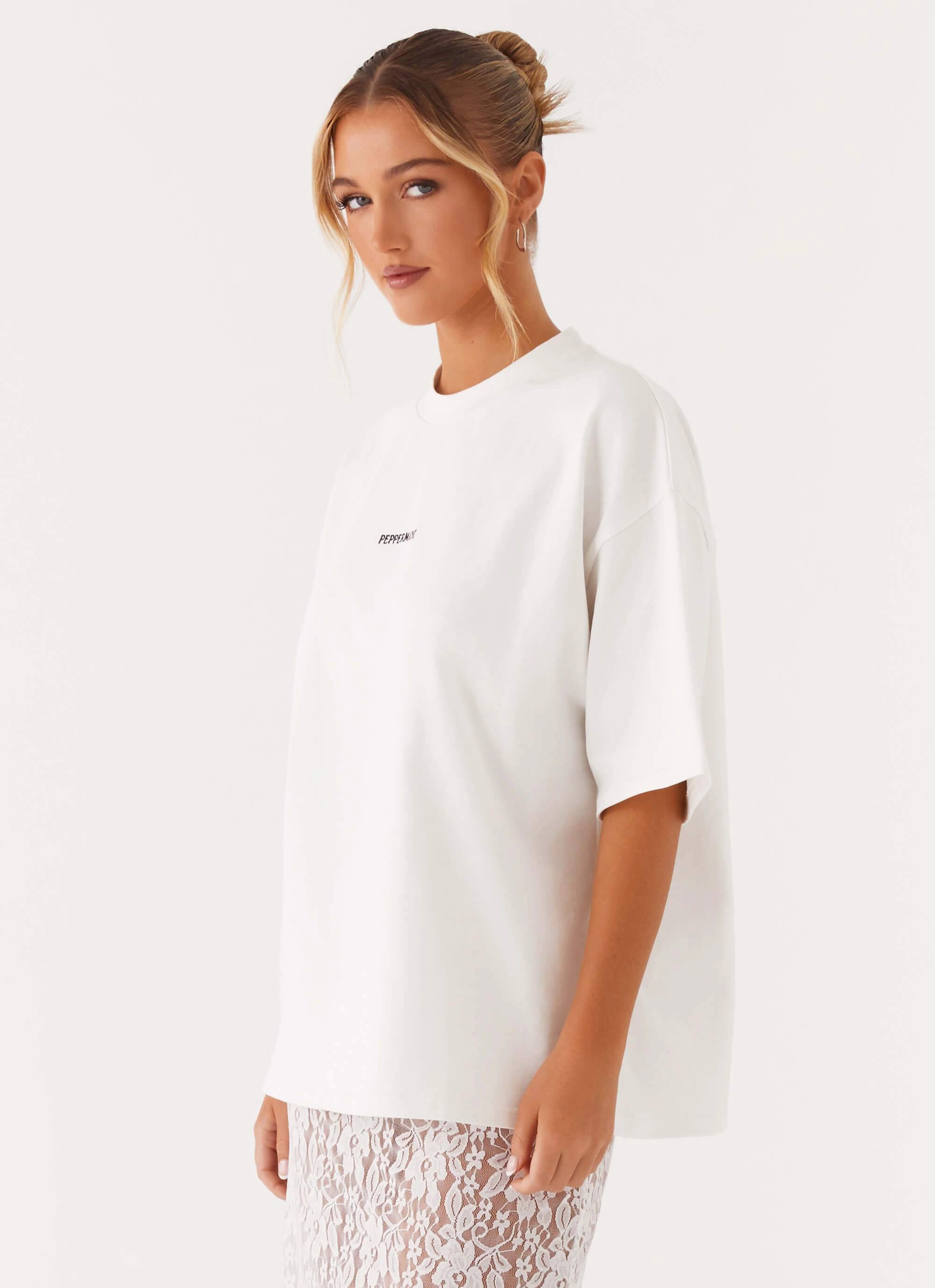 Signature Oversized Tee - White All Season Wear