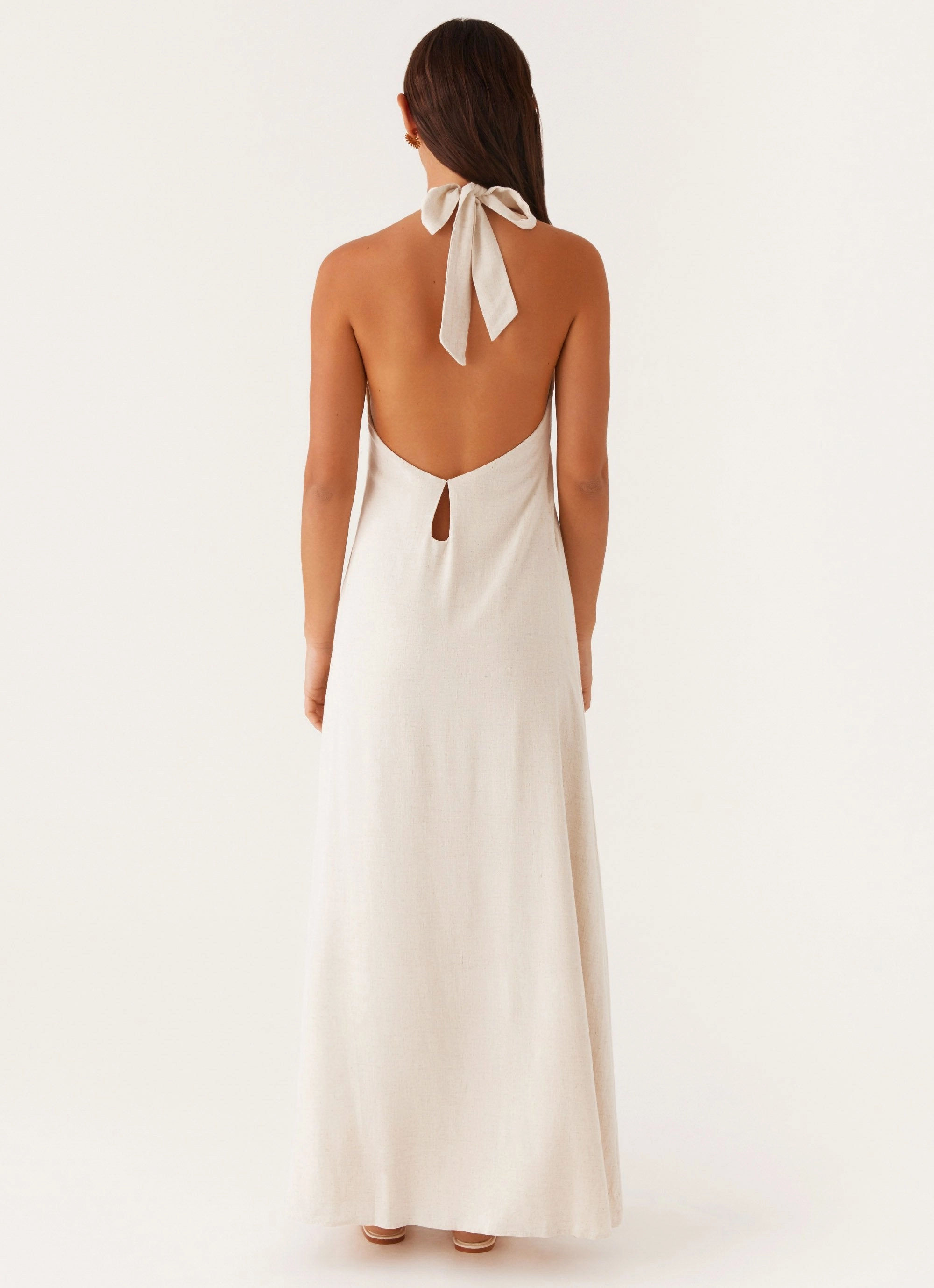 Golden Child Linen Maxi Dress - Oatmeal Travel-Style