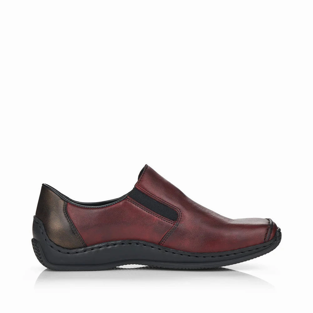 Oasis Run Rieker L1759 Celia Slip-On - Red (Burgundy)
