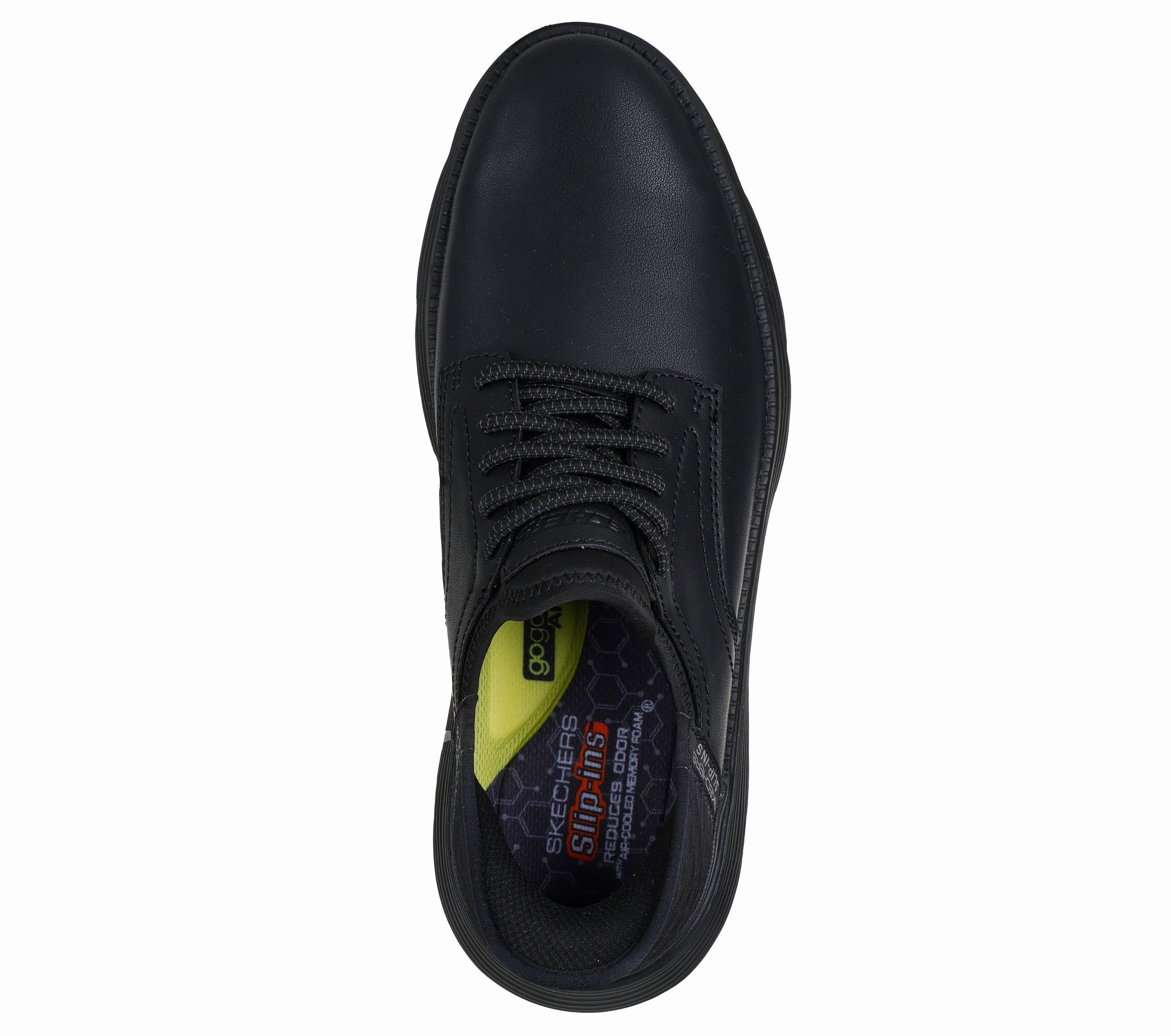 Subtle Detail Skechers Men's Garza-Gervin Slip In Oxford Shoe - Black
