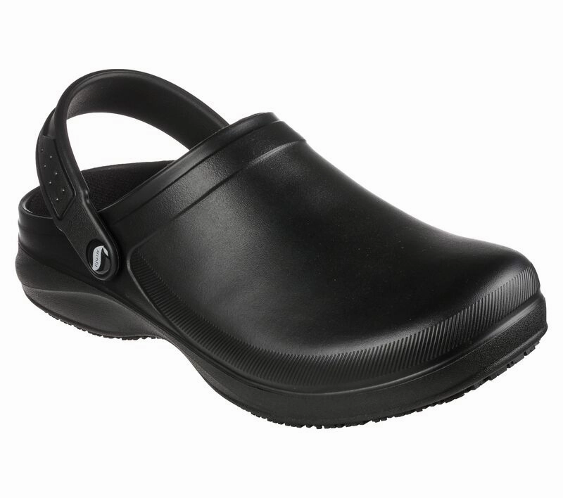 Skechers Men's Riverbound Slip Resistant - Black Easy Lifestyle Easy Clean Material