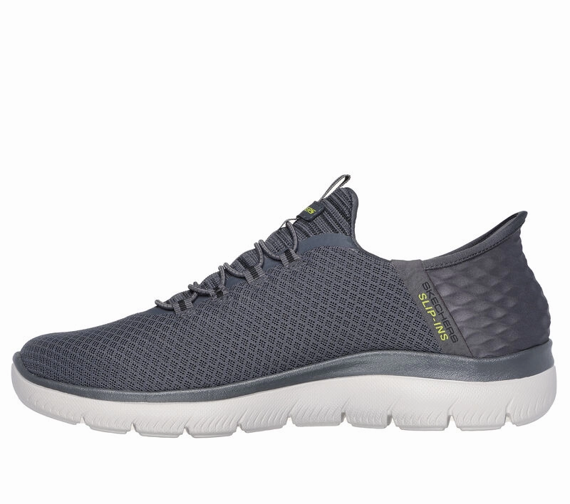 Mesh Flow Quick Slip Skechers Men's Slip-Ins (Hands-Free) Summits Sneaker - Charcoal