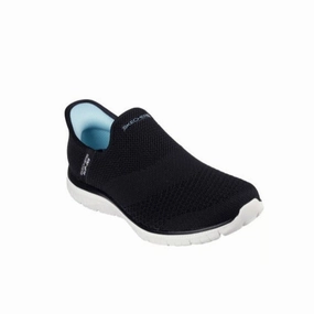 Skechers Women's Slip-Ins Virtue-Sleek Black/White Synthetic Upper