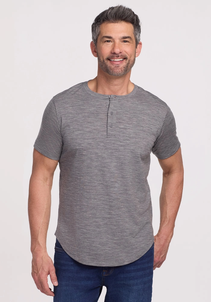Luxury exclusivity Bronx Henley - Graphite Heather
